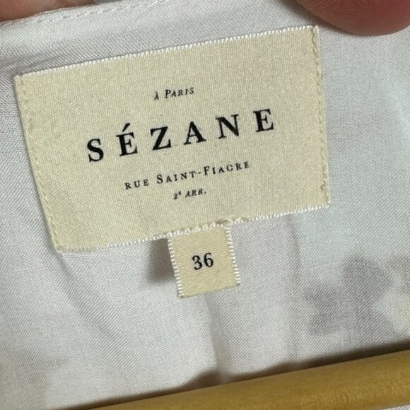 Sezane 100% Silk Sollie Maxi Dress Floral Watercolour Size 36 French US 4 Boho - Picture 4 of 15